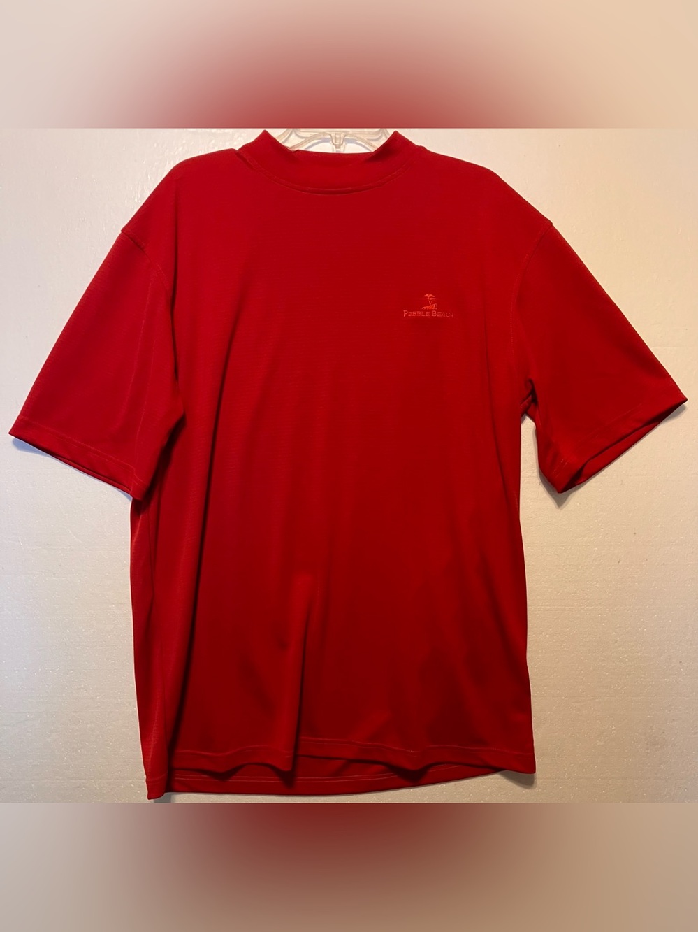Pebble Beach L Red Short-Sleeve Performance Tee